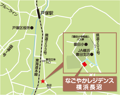 なごやかレジデンス横浜長沼の周辺地図